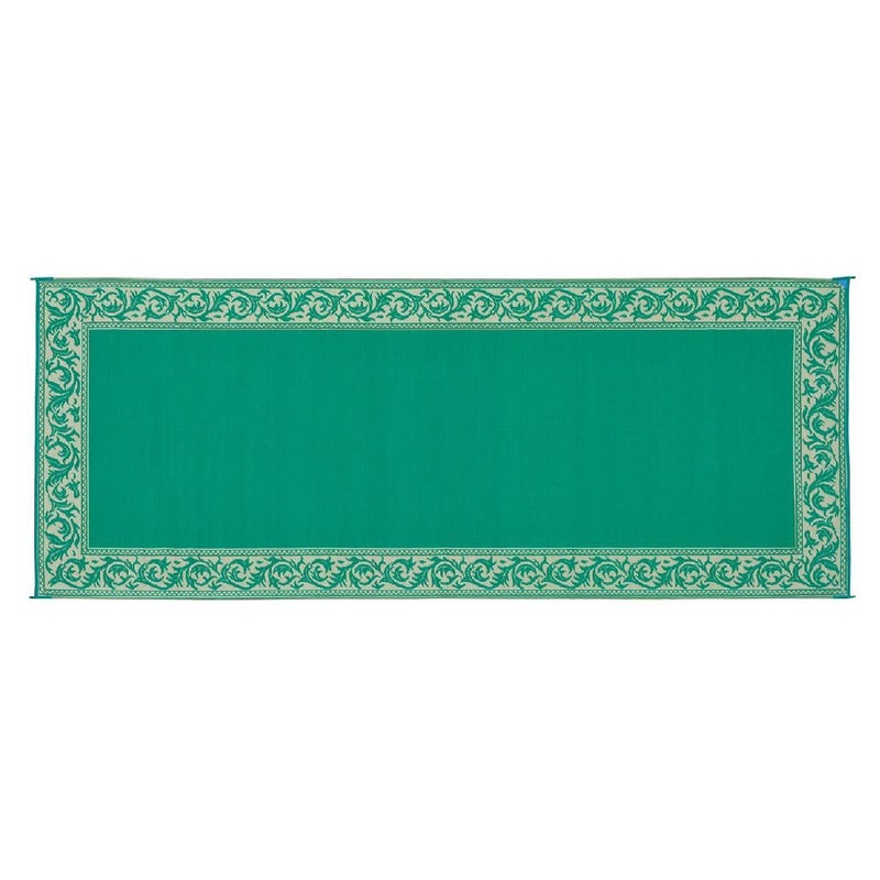 Stylish Camping Ming's Mark RC4 Reversible Classical Patio Mat - 8' x 20', Green/Beige - Image 3